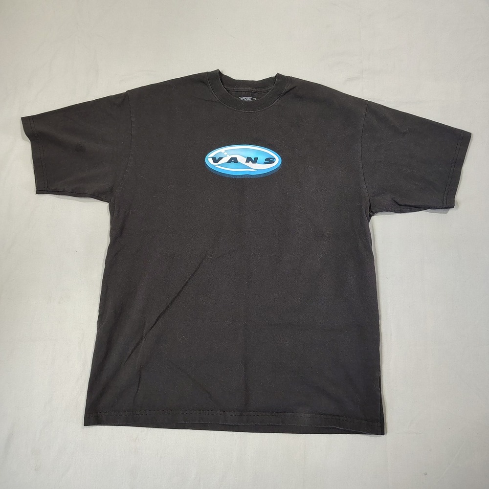 Vans Shirt Medium Black Loose Fit Cotton Graphic Skate Streetwear Off The Wall